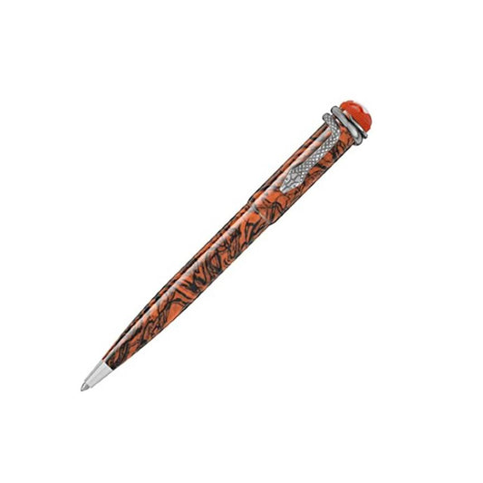 Montblanc Heritage Red et Black Serpent Marble Special Edition ballpoint pen