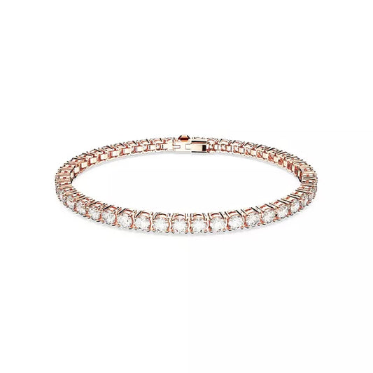 Swarovski Crystal Round Cut Matrix Tennis Bracelet