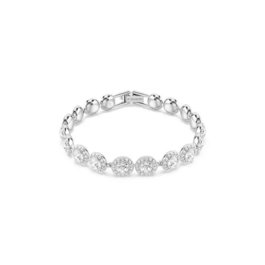 Swarovski Round Cut White Rhodium Plated Una Bracelet